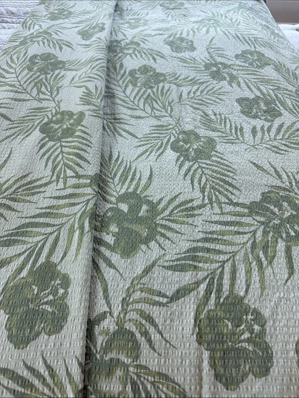 Tommy Bahama Green Tropical Leaf and Floral Duvet Cover
